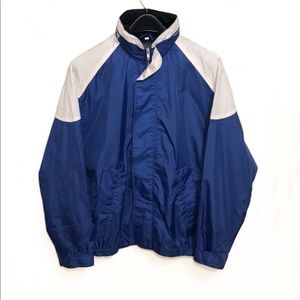 <NWOT>Men’s Blue Hooded Rain Jacket